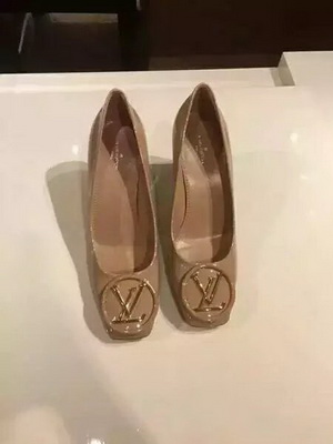 LV Shallow mouth Block heel Shoes Women--019